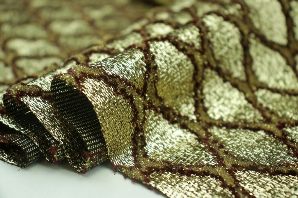 brown and white fleece textile